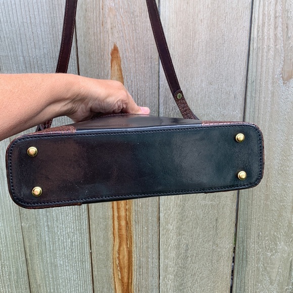 Brahmin Tuscan Brown Croc Embossed crossbody handbag - Picture 8 of 16